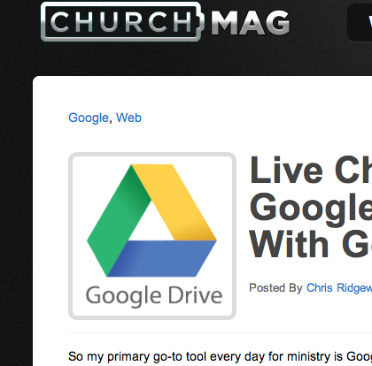 Church Mag Google Chat screenshot