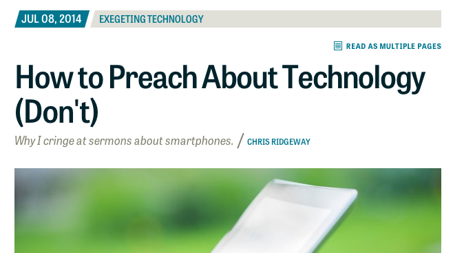 Parse How to Preach About TEchnology header screenshot