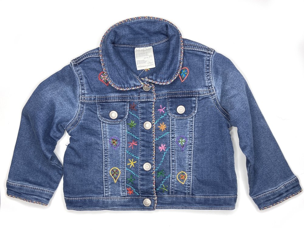 Infant/Toddler (24 Months)—Hand-Embroidered Denim Jacket by