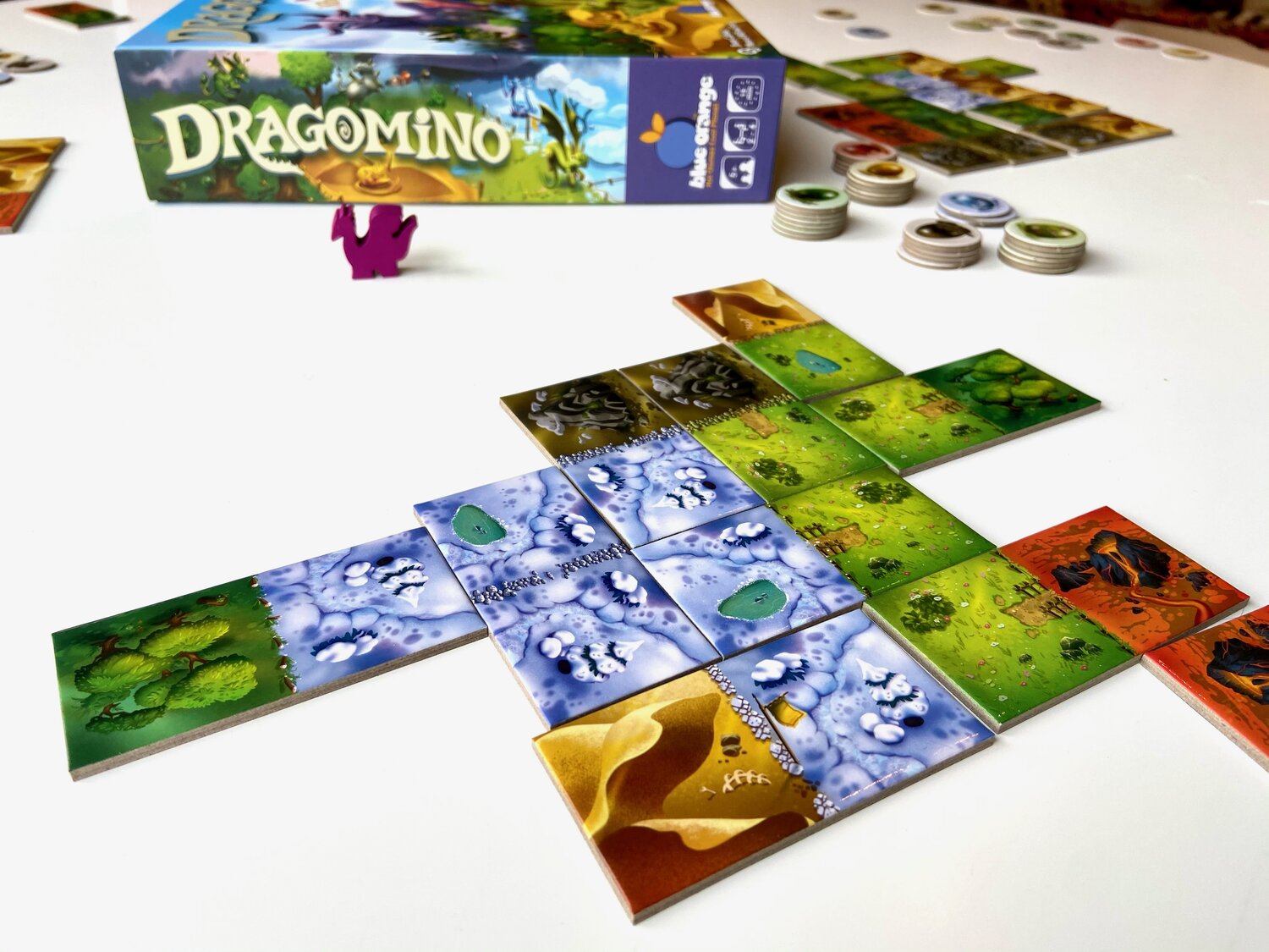 Dragomino My First Kingdomino Board Game Blue Orange Kids Dragon