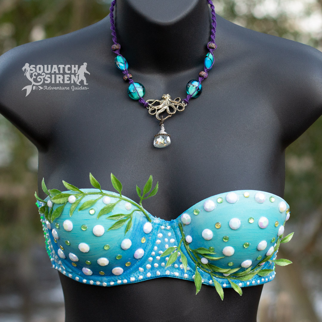Ready To Ship Handmade Mermaid Bra - Teal and Blue — Squatch & Siren