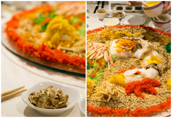 Chinese New Year 2017 at Man Fu Yuan, InterContinental Singapore - Black Truffle Yu Sheng with Deep Sea Red Crab, Silver Bait Fish and Fresh Fruits 3