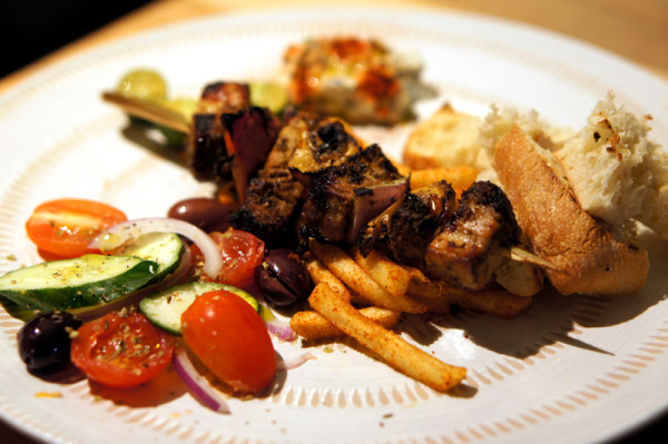 Portico Singapore - Chef Leandros Stagogiannis - Pork Belly Kebab with Paprika Fries & Tsatziki