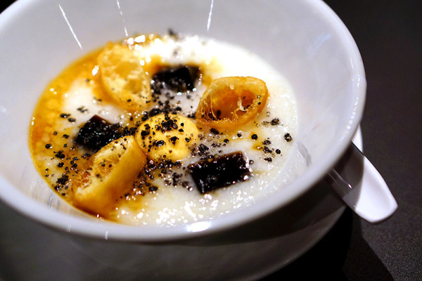 Neo-Sin cuisine Labyrinth now at Esplanade - Supper - Century Egg Porridge