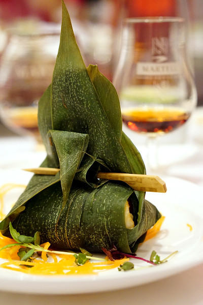 Shang Palace - Martell Pairing Menu - Steamed Layered Cod Fish in Bamboo Leaf