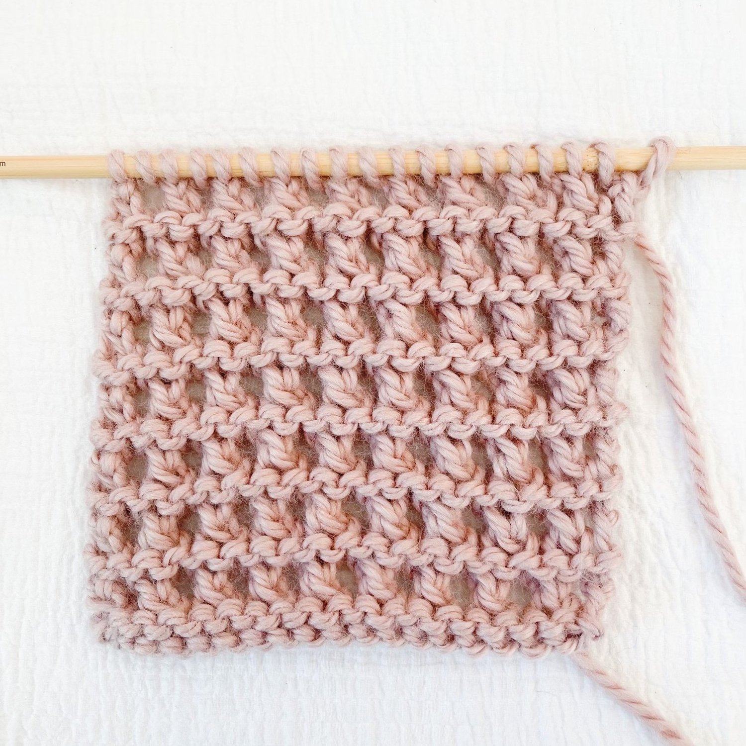 Open Honeycomb Knit Stitch  Easy Eyelet Knitting Stitch — Ashley