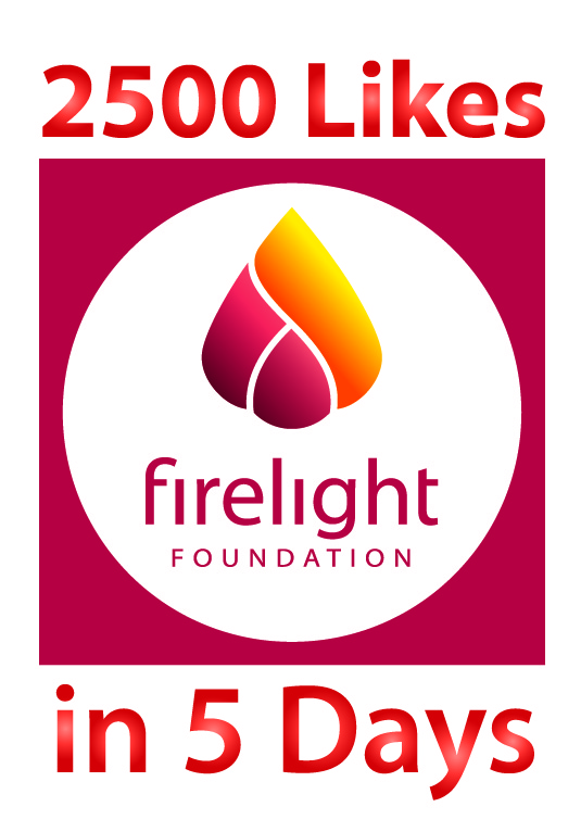 2500 Likes and the Firelight Foundation logo