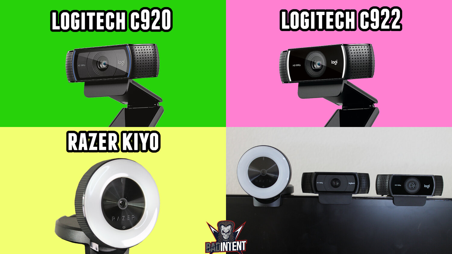 gebied peper Huh Logitech C920 vs Logitech C922 vs Razer Kiyo — Stream Tech Reviews by  BadIntent