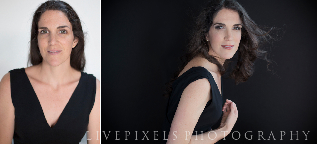 Makeover glamour portrait session before and after