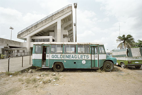© Thomas Hoeffgen. The Nigerian's national soccer team's touring bus.