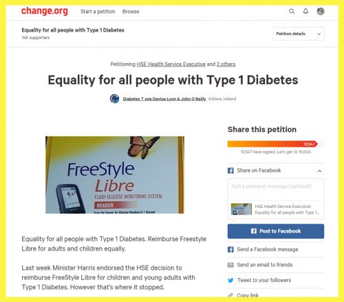 Image of Equality for all people with type 1 diabetes Petition