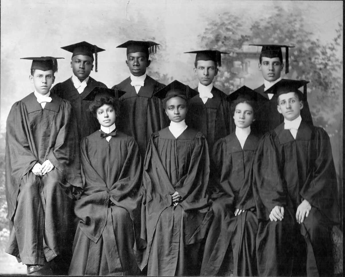 Group of graduated students, men and women at Atlanta University