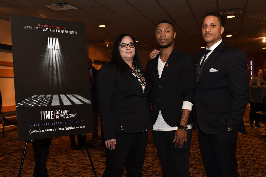 WASHINGTON, DC - FEBRUARY 27:  Family, film crew and invited guests attend the Viacom/Spike screening of "TIME:The Kalief Browder Story" at Landmark Theatre on February 27, 2017 in Washington, DC.  (Photo by Larry French/Getty Images for Spike)