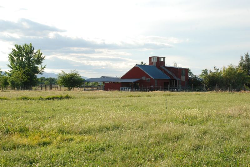 pasture view to barn