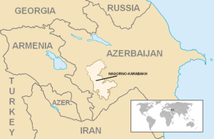 Location of Nagorno-Karabakh as of 2006, map courtesy of Aivazovsky (Wikimedia Commons)