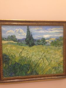 Green Wheat Field with Cypress, Van Gogh 1889, Prague National Gallery. Image: Garrett Hinck. 