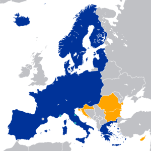 The European Union has proposed increased border restrictions over the Schengen Zone, pictured above. (Source: Wikimedia Commons)