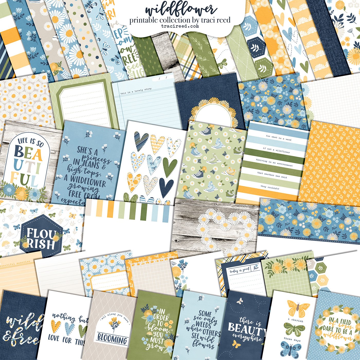 Here There and Everywhere: Bright Floral 12x12 Patterned Paper