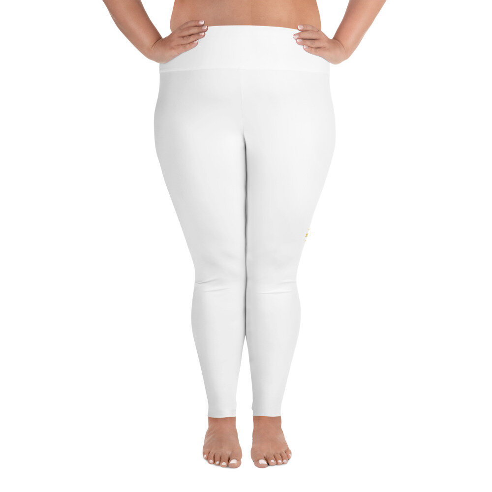 Shop Plus Size Willow Hem Detail Legging in White, Sizes 12-30