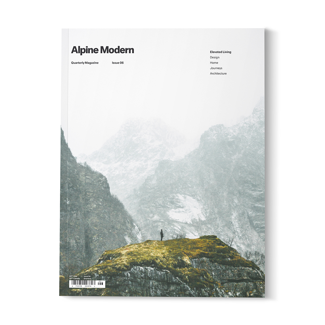 Garrett King shot the cover of Alpine Modern, Issue 06, the final edition of our printed quarterly