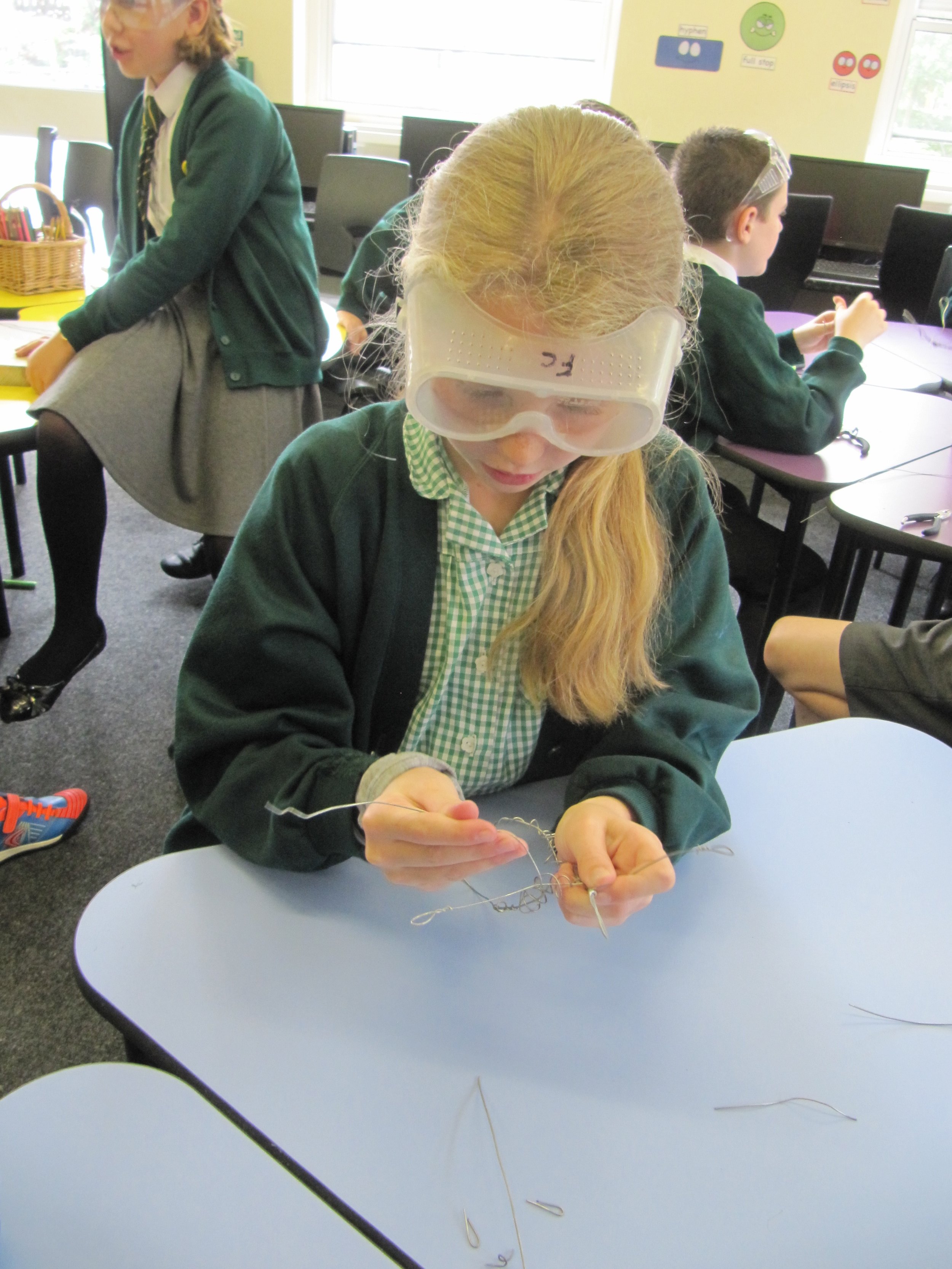 North Town Primary student making Giacometti-inspired figure