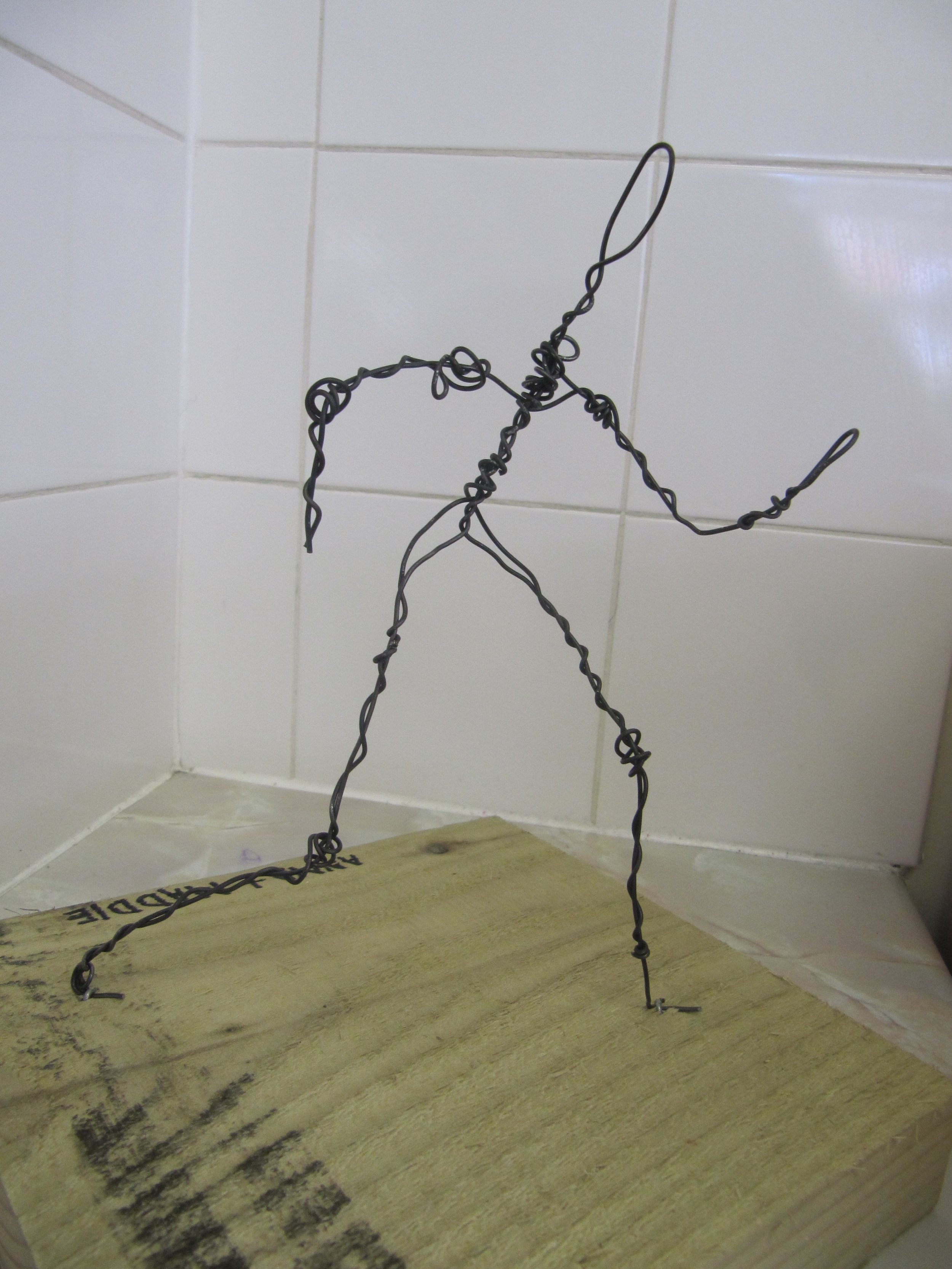 Giacometti-inspired figure