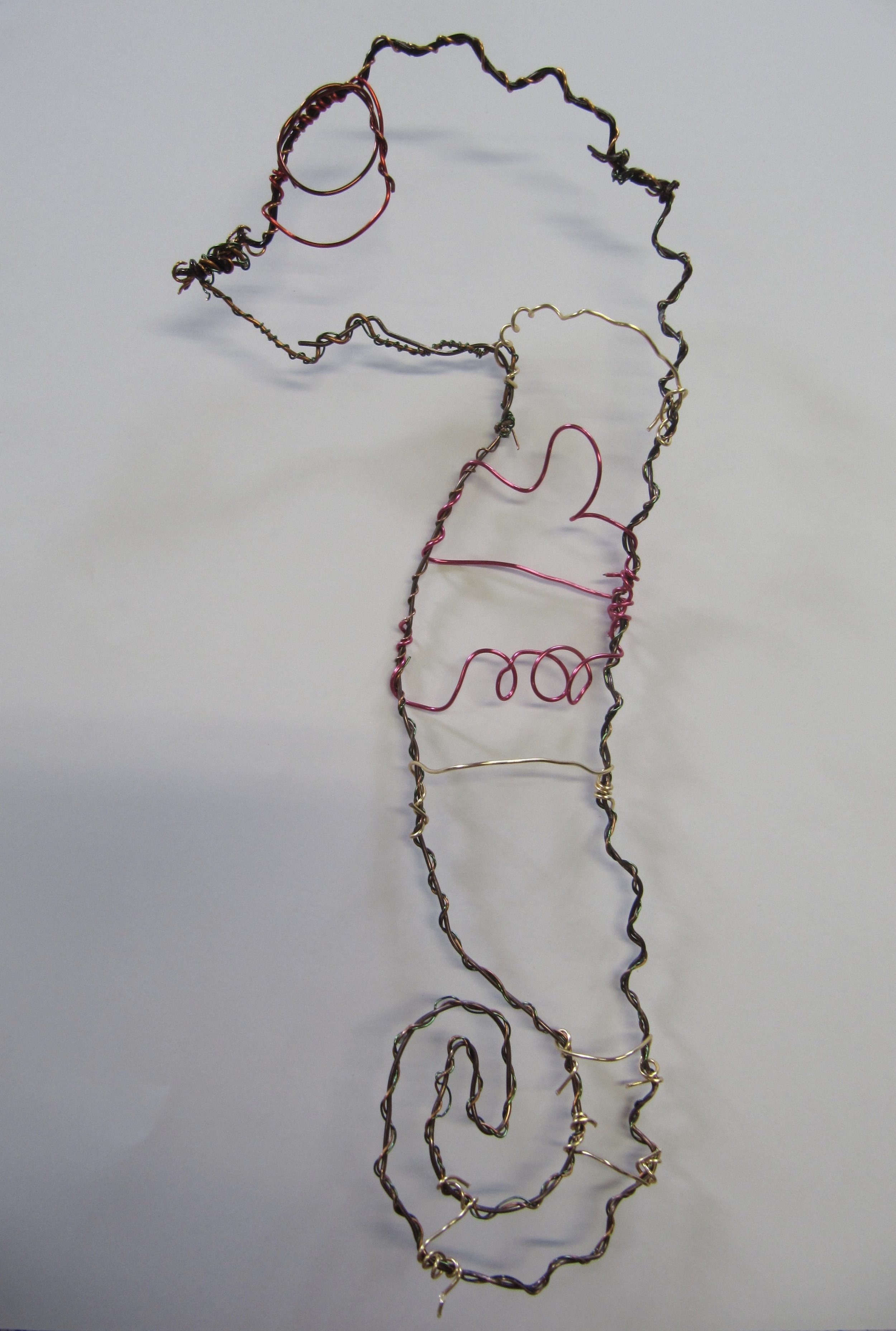 Wire Seahorse by Yr 7 pupil - Bishops Wordsworth School 