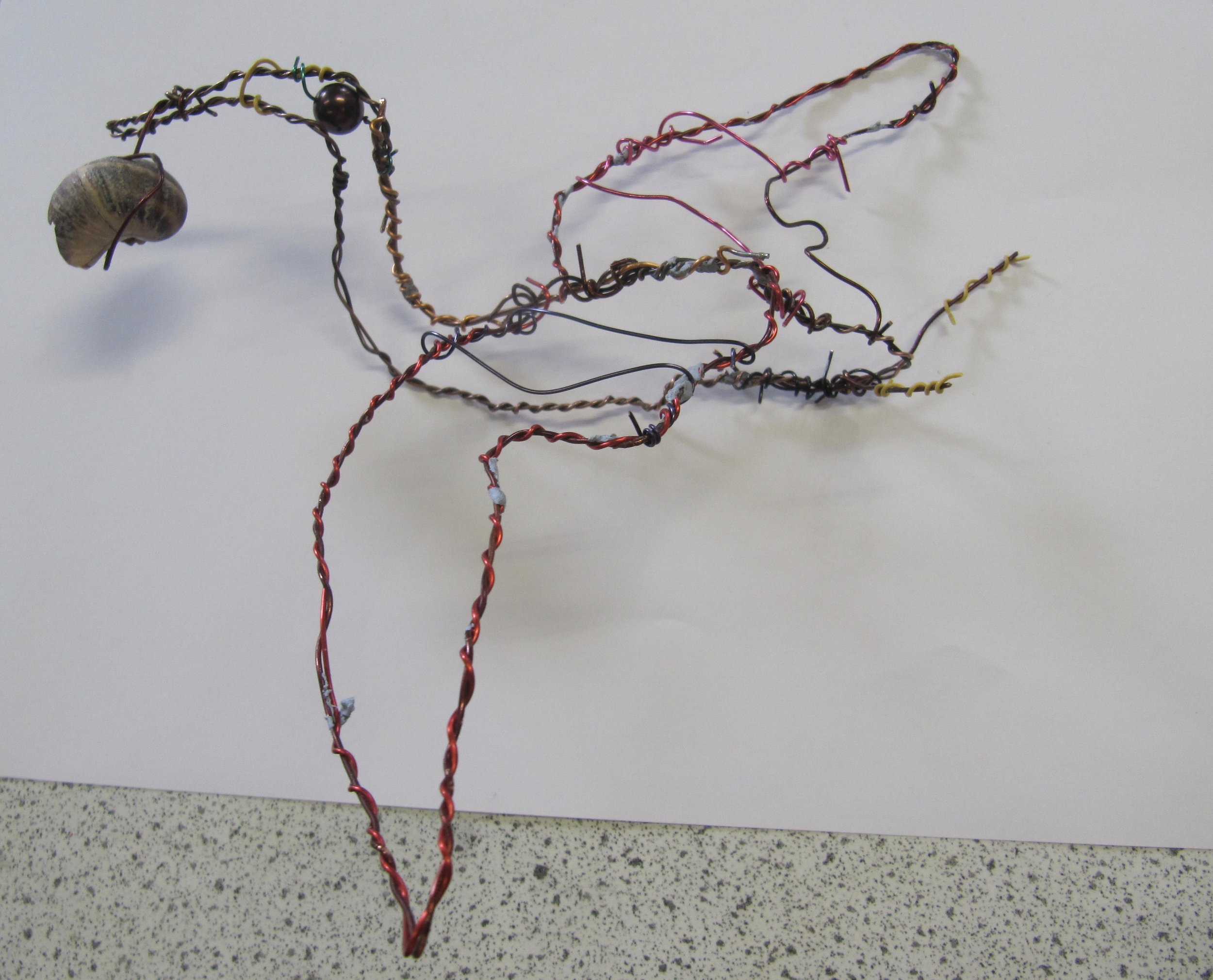 Wire Crane by Yr 7 pupil - Bishops Wordsworth School 