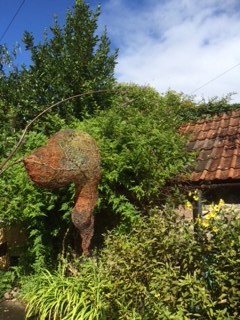 Sculptures in garden
