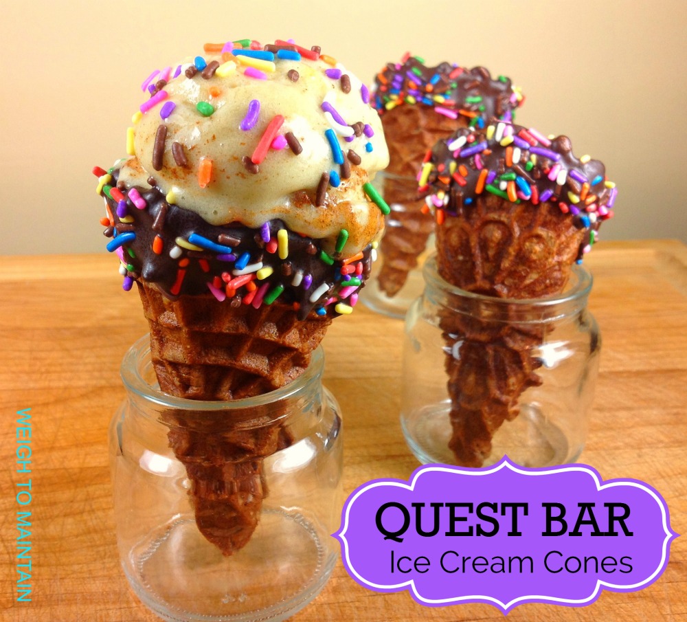 quest bar ice cream cones