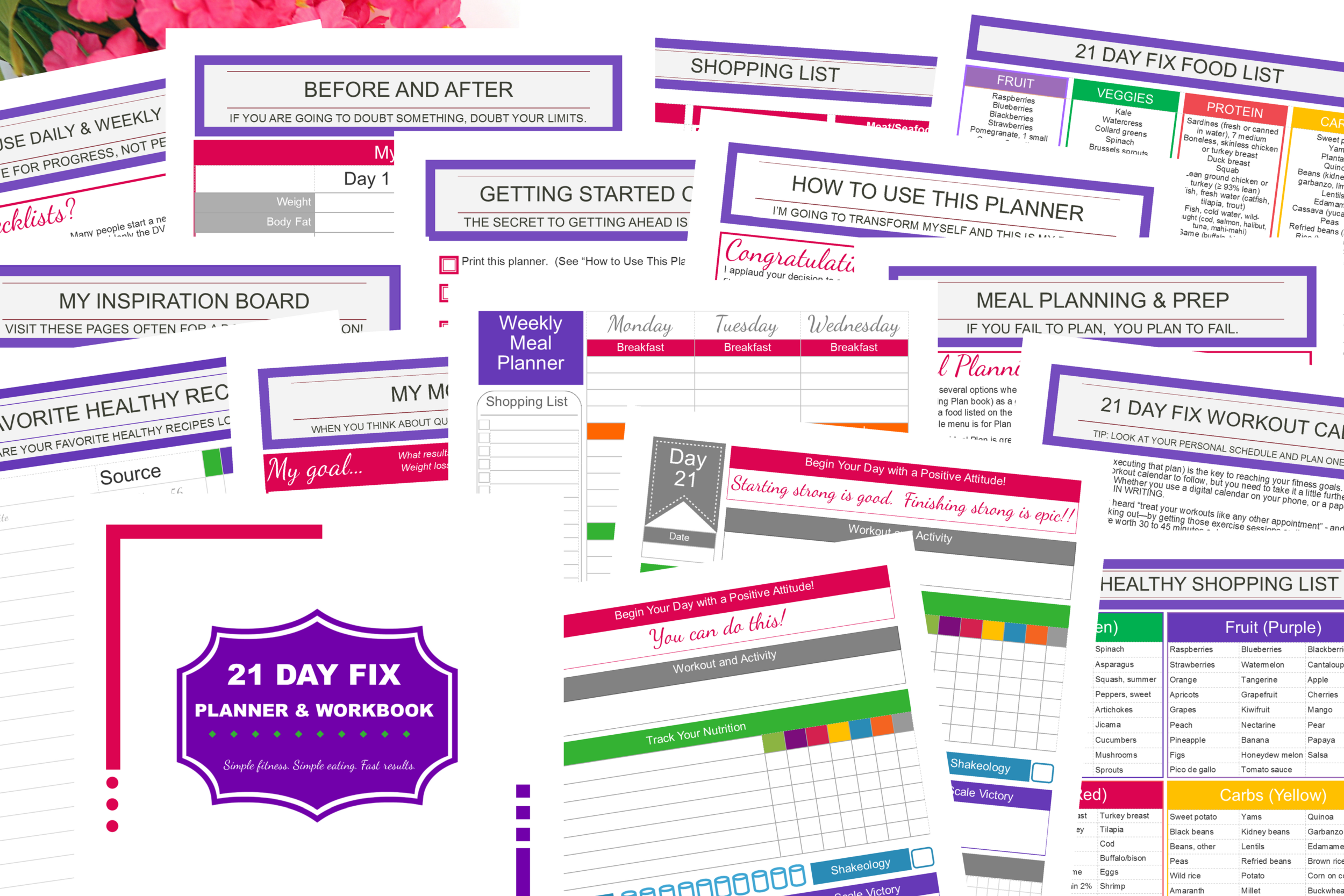 21 day fix printable planner