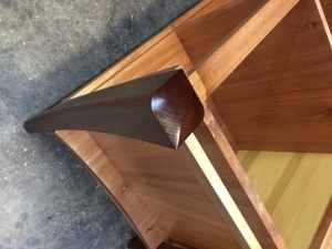 hand crafted timber polished leg