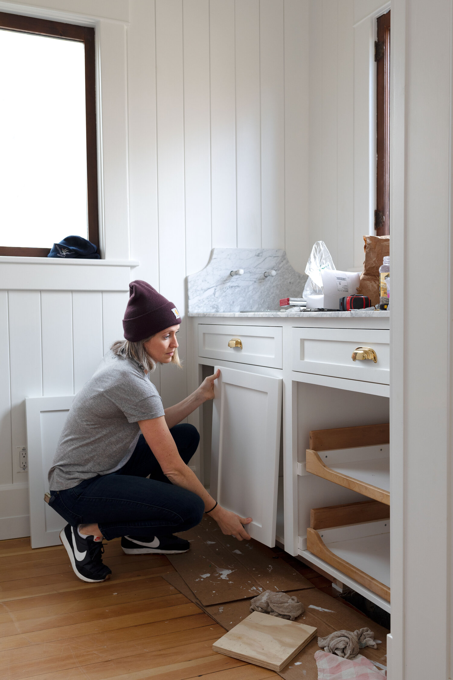 DIY // How to Paint Cabinets by Hand + An Update On Our Farmhouse ...