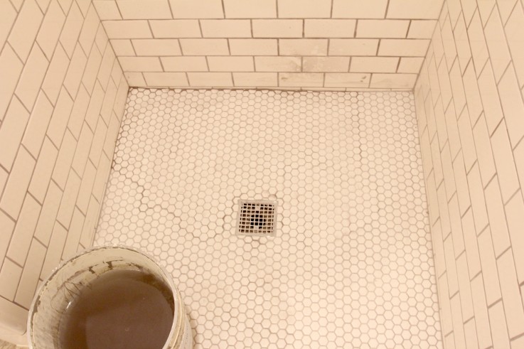Hexagon Floor Tile Shower