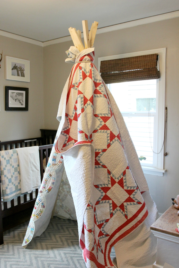 The Grit and Polish - DIY Teepee finished
