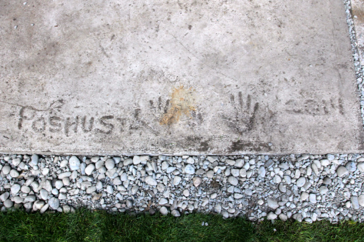 The Grit and Polish - Ravenna Backyard concrete name print