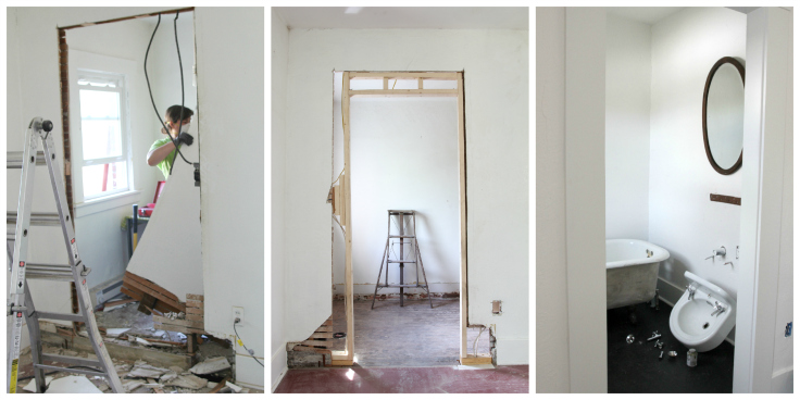 The Grit and Polish - Master Bathroom Renovation Progress Collage
