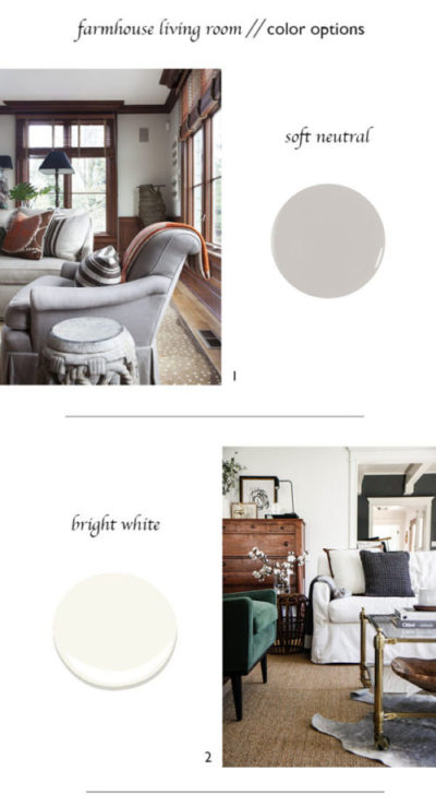 The Grit and Polish - Farmhouse Living Rm Paint Options