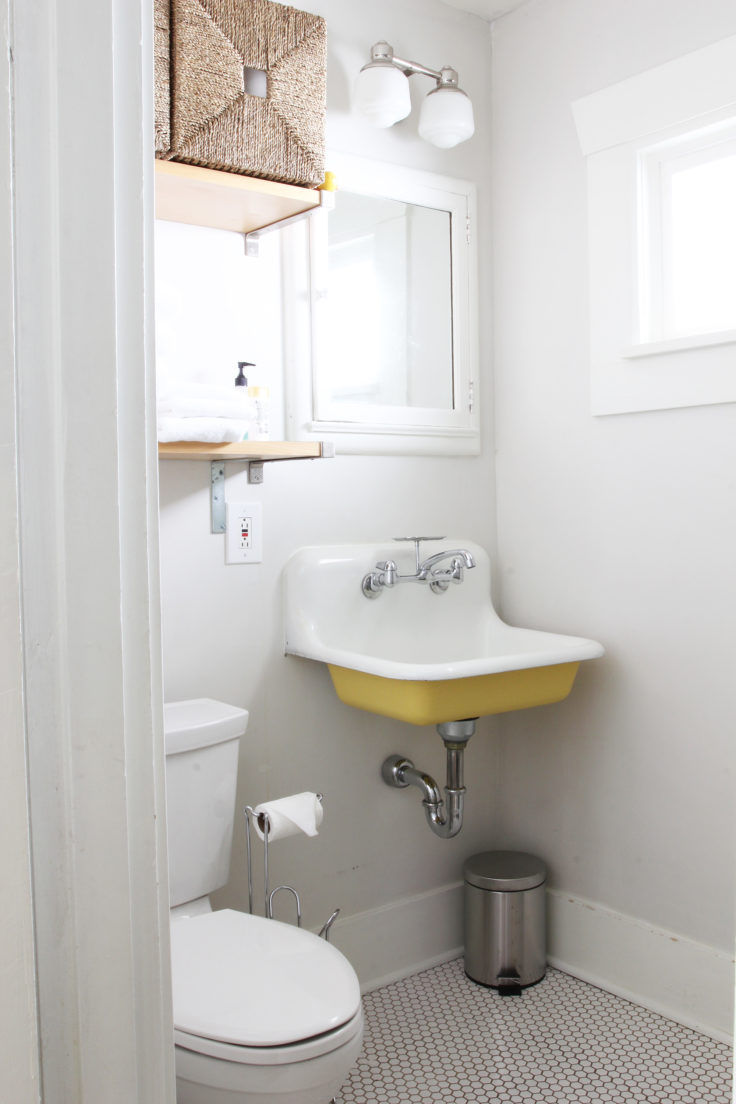 The Grit and Polish - Bryant Airbnb After Bathroom sink