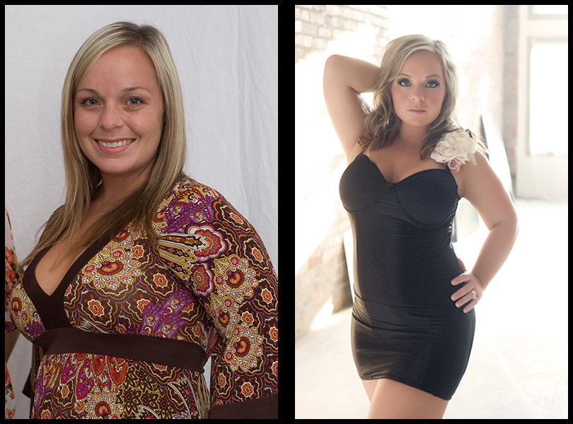 miss L before and after Lavish Boudoir makeover