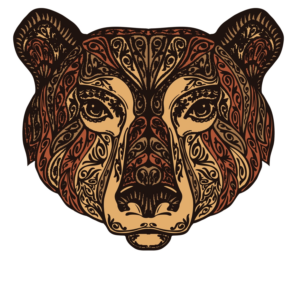 Bear fancy pattern