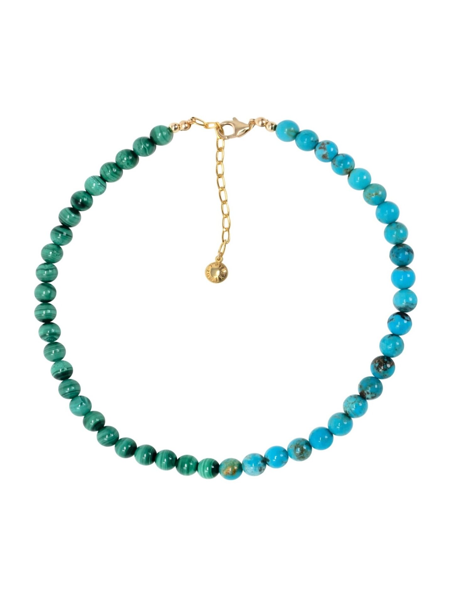Turquoise + Malachite Collar Necklace — FRY POWERS