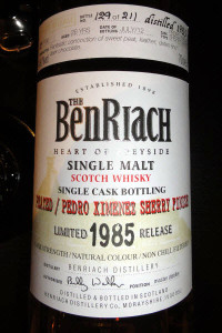 BenRiach 1985 Peated / PX Sherry Finish