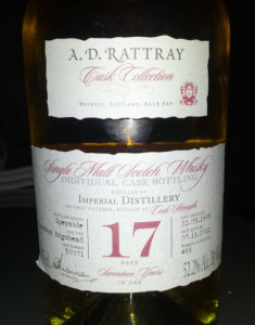 Imperial 17 YO A. D. Rattray Cask Collection