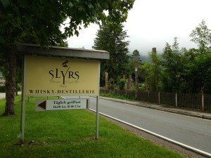 SLYRS - the Bavarian Distillery - sign