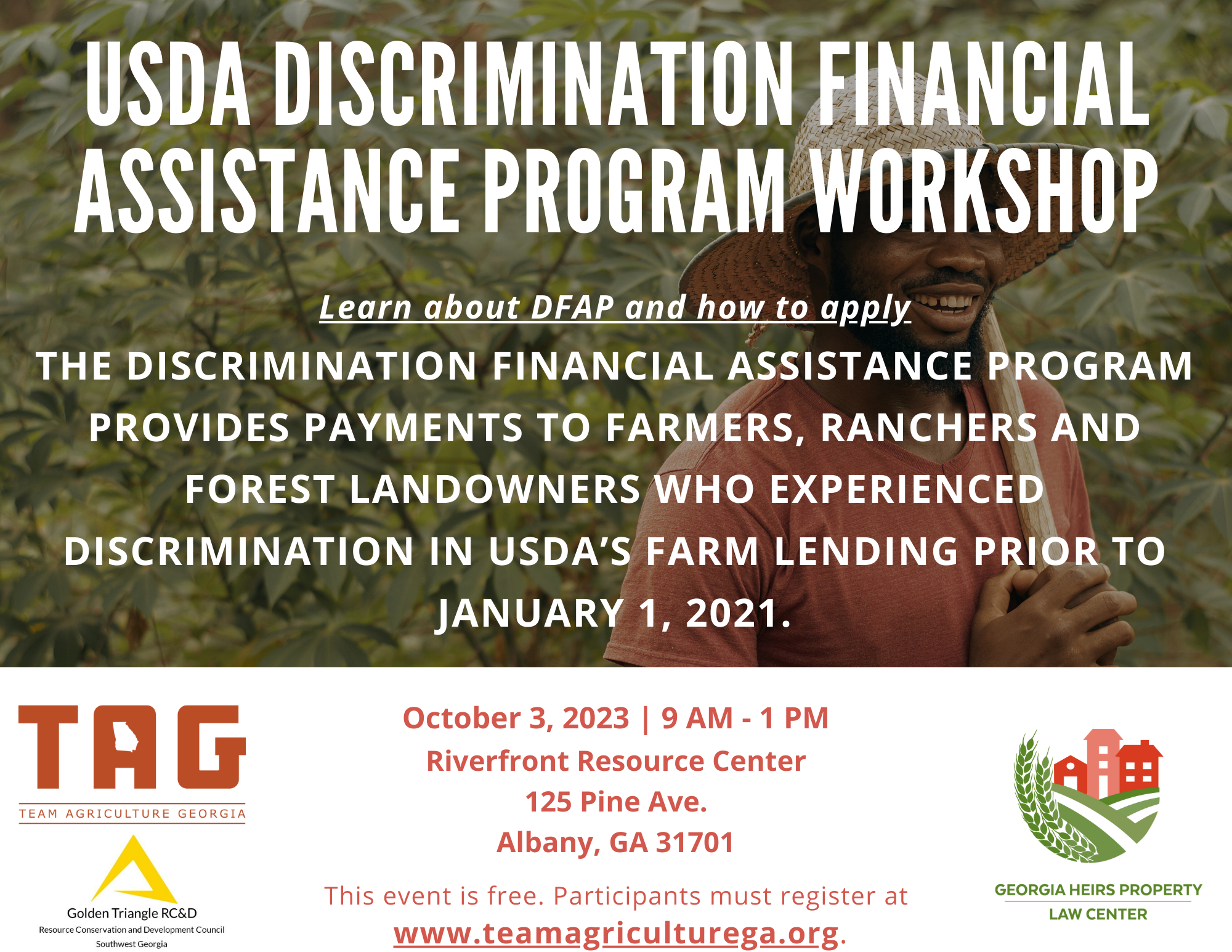 USDA Discrimination Financial Assistance Workshop —Team Agriculture Georgia (TAG)