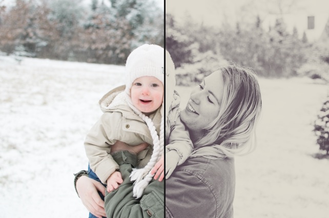 before & after of black and white preset