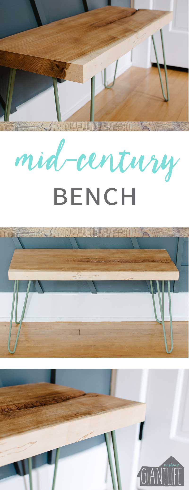 When The Design Plan Takes A Detour | Mid-Century Bench | One Room Challenge Week 4