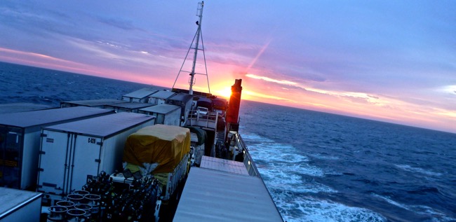 ferry sunrise