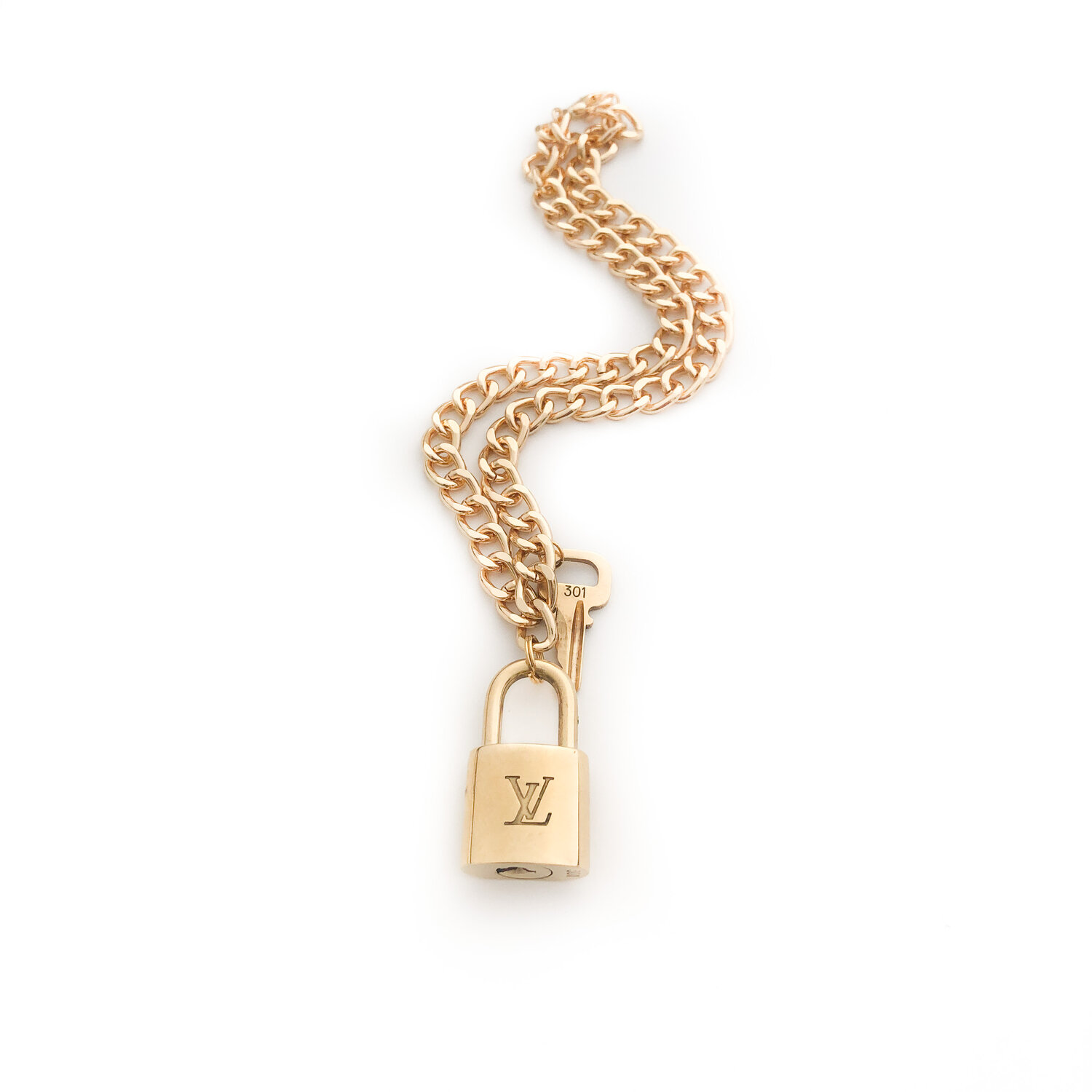 Louis Vuitton Engraved Polished & Repurposed Necklace — sororité.